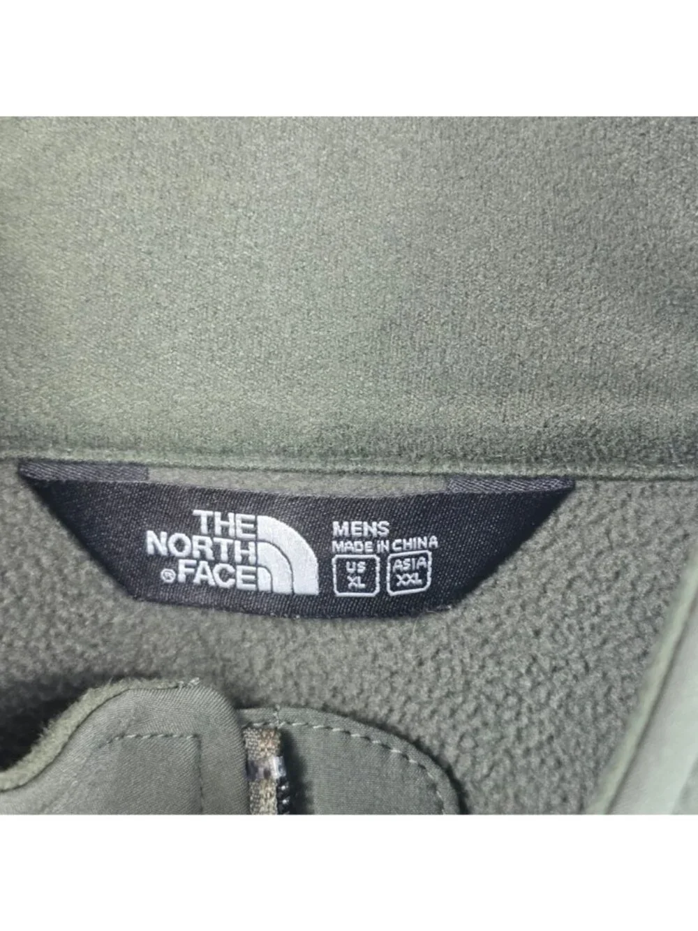 The North Face Mens XL Full Zip Windwall Jacket Army Green Twin Lakes Golf
